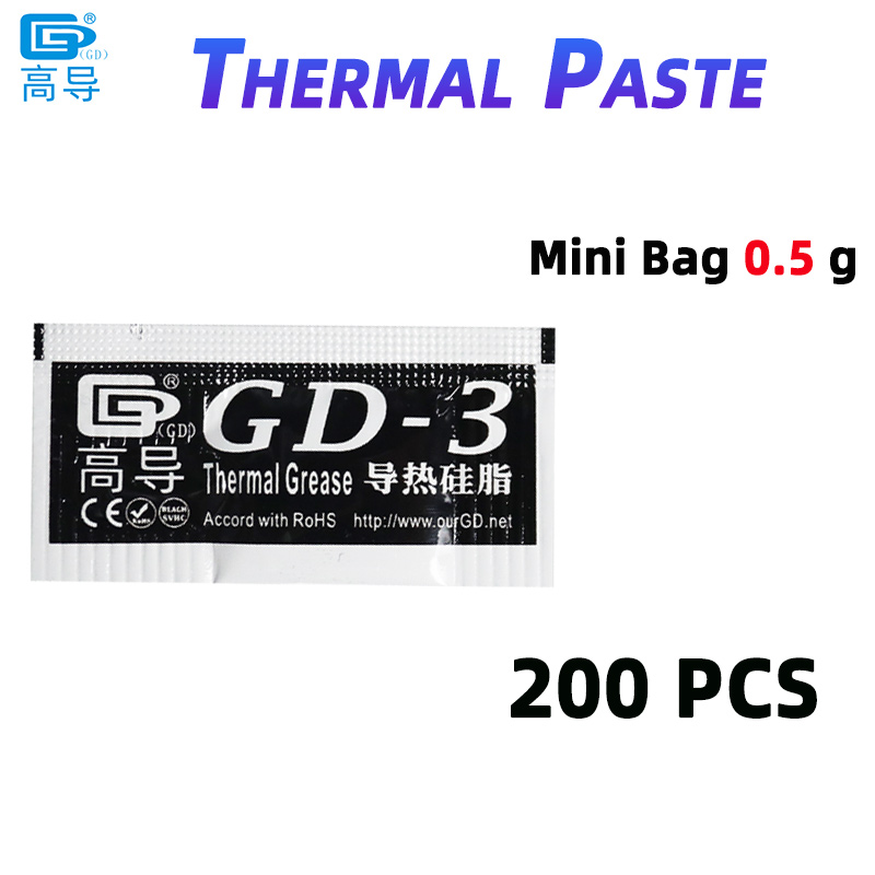 Thermal Paste - Netto gewicht 0,5 gram, 200 stuks,