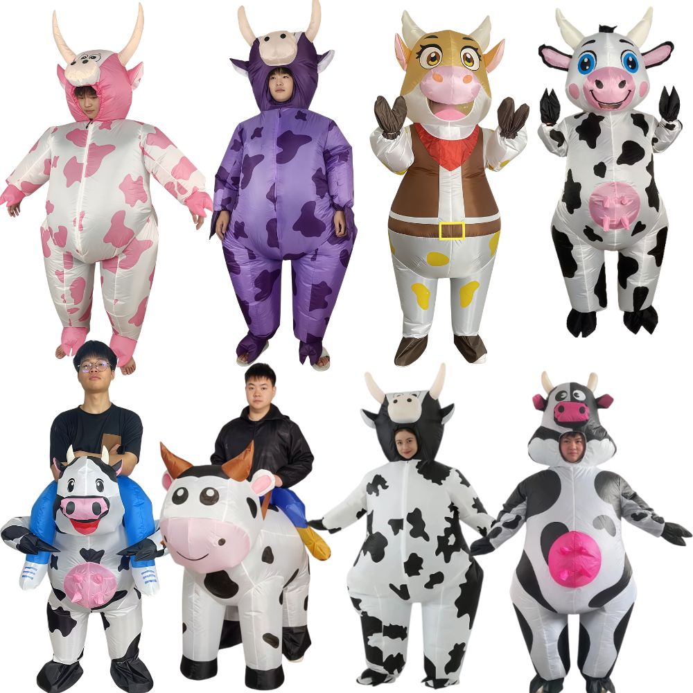 Case Fan - Halloween stierenvormig opblaasbaar kostuum geschikt voor
