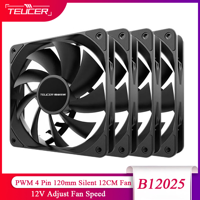 Gpu Cooler - TEUCER PC Computerkastventilator PWM 4-pins 120