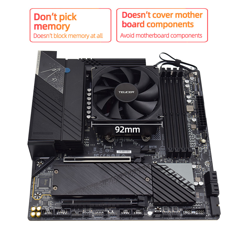 Teucer Hoogte 45 mm CPU-koeler - Air Cooler Cpu recensie en prijs